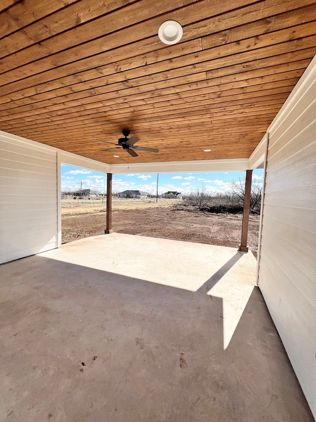 view of patio / terrace with ceiling fan