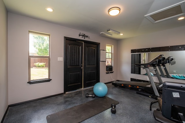 3918 Caroline Ln, San Angelo, TX 76904 - exercise room featuring recessed lighting and baseboards