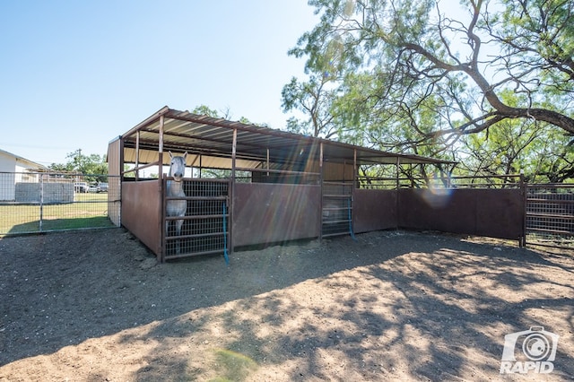 view of horse barn