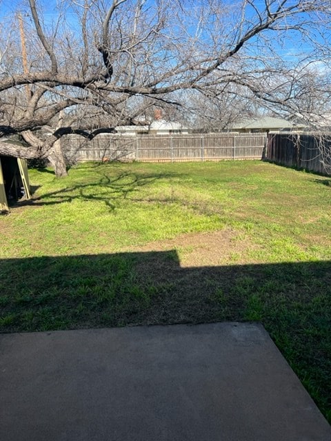 view of yard featuring a patio area