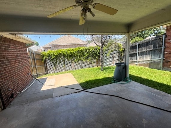 55 Southridge Dr, San Angelo, TX 76904 - view of patio with ceiling fan