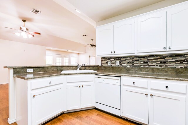 55 Southridge Dr, San Angelo, TX 76904 - empty room with a ceiling fan, wood finished floors, baseboards, and lofted ceiling