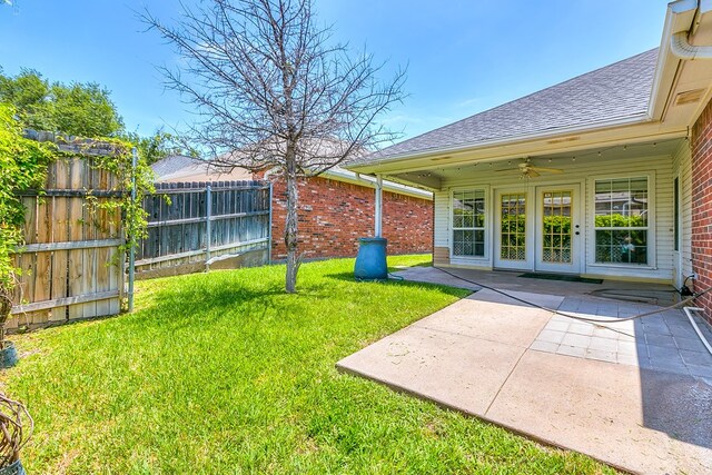 55 Southridge Dr, San Angelo, TX 76904 - view of yard with a patio and ceiling fan