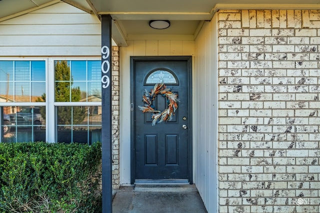 view of doorway to property