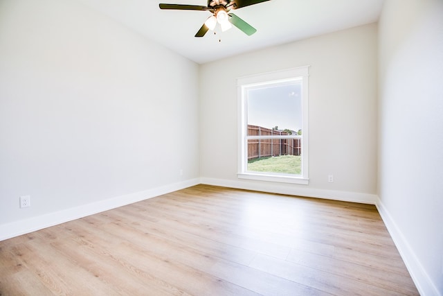 3609 Clearview Dr, San Angelo, TX 76904 - empty room with wood finished floors and ceiling fan