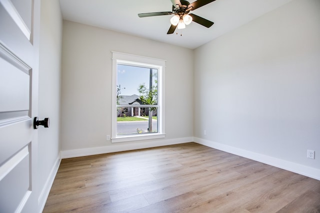3609 Clearview Dr, San Angelo, TX 76904 - empty room featuring wood finished floors and a ceiling fan