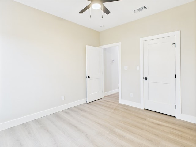 1942 Pine Valley St, San Angelo, TX 76904 - unfurnished bedroom with light wood finished floors and ceiling fan