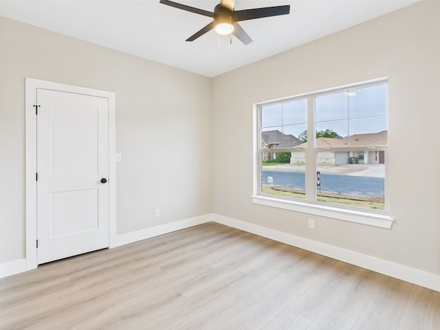 1942 Pine Valley St, San Angelo, TX 76904 - empty room featuring a ceiling fan and light wood-style floors