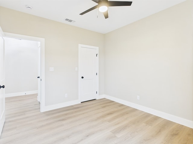 1942 Pine Valley St, San Angelo, TX 76904 - unfurnished bedroom with light wood-style floors and ceiling fan