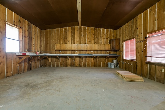 interior space featuring wood ceiling