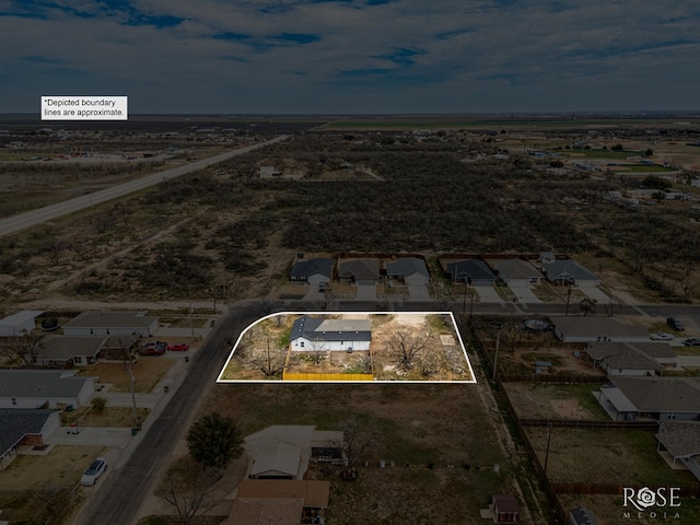 4815 Bowie St, San Angelo, TX 76903 - aerial view of property and surrounding area featuring property parcel outlined