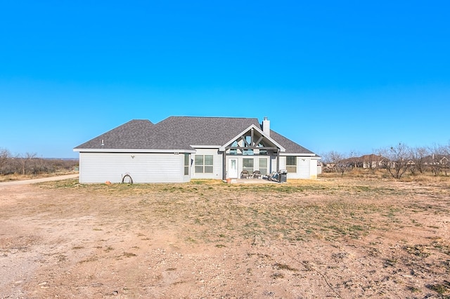 view of front of home with a patio