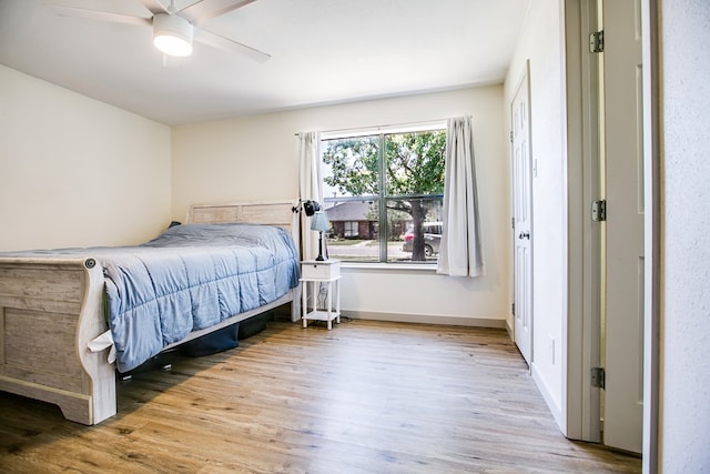 1106 Gregory Dr, San Angelo, TX 76905 - bedroom with wood finished floors and a ceiling fan