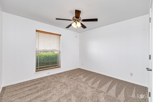 4129 Sedona Trl, San Angelo, TX 76904 - unfurnished room featuring a ceiling fan, carpet, and baseboards