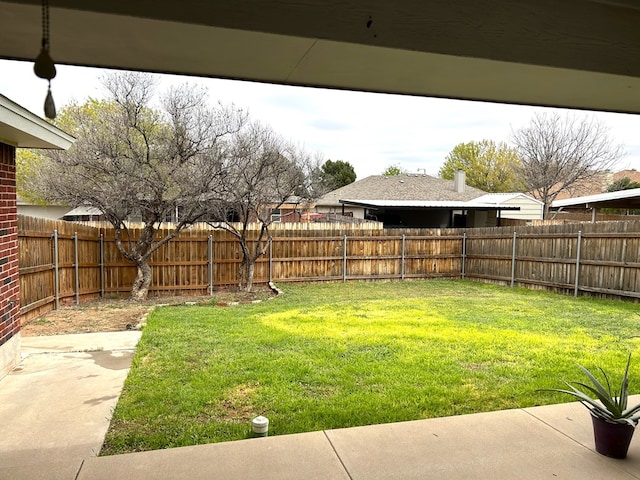 3570 Grandview Dr, San Angelo, TX 76904 - fenced backyard featuring a patio