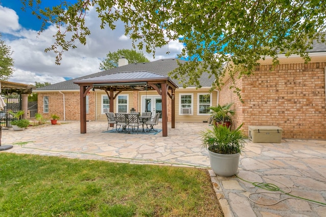 view of patio with a gazebo