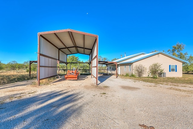 view of parking featuring a carport