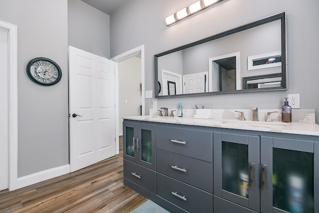 15016 Fm 1929, Millersview, TX 76862 - bathroom with vanity and wood-type flooring