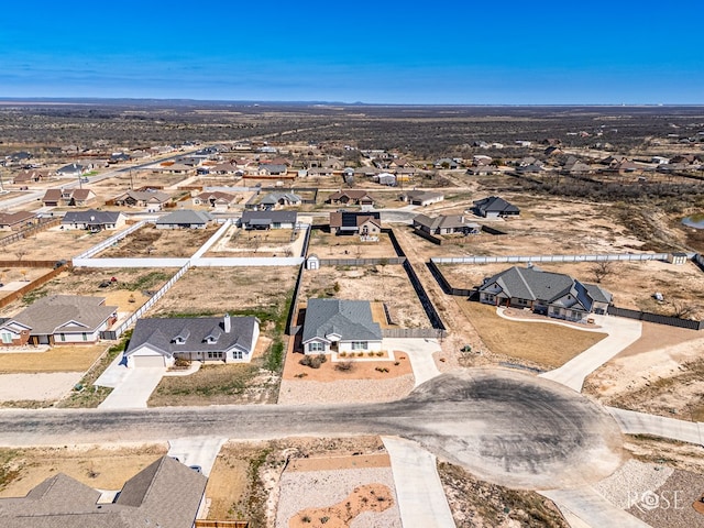 drone / aerial view with a residential view