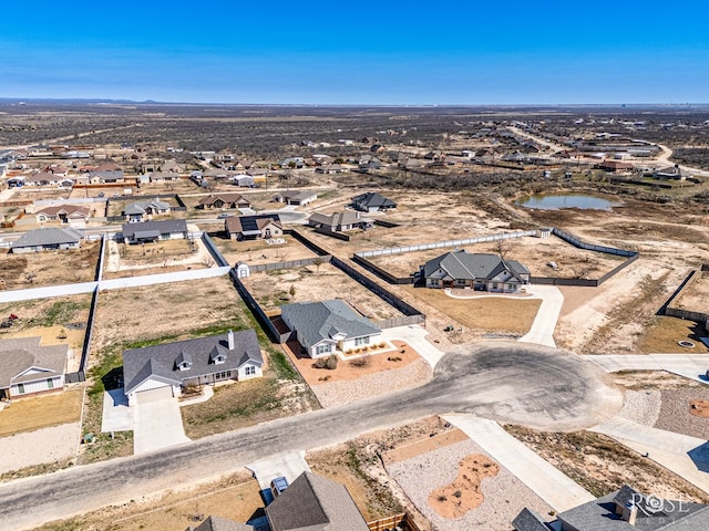 drone / aerial view with a residential view