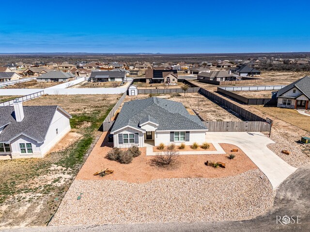 birds eye view of property featuring a residential view