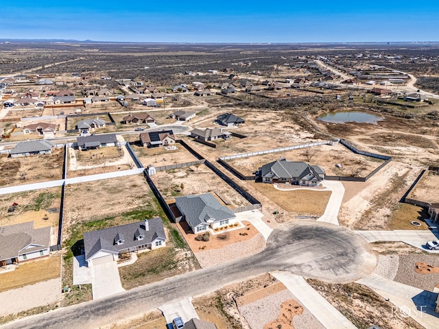 aerial view with a residential view