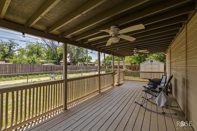 117 Windham St, San Angelo, TX 76903 - deck featuring a ceiling fan