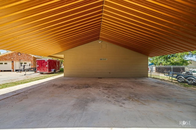 view of patio / terrace featuring a carport