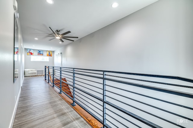 4992 Silver Creek Pass, San Angelo, TX 76904 - hall featuring recessed lighting and light wood finished floors