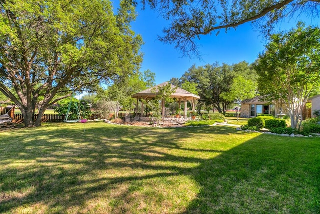 5202 Beverly Dr, San Angelo, TX 76904 - view of grassy yard featuring a gazebo
