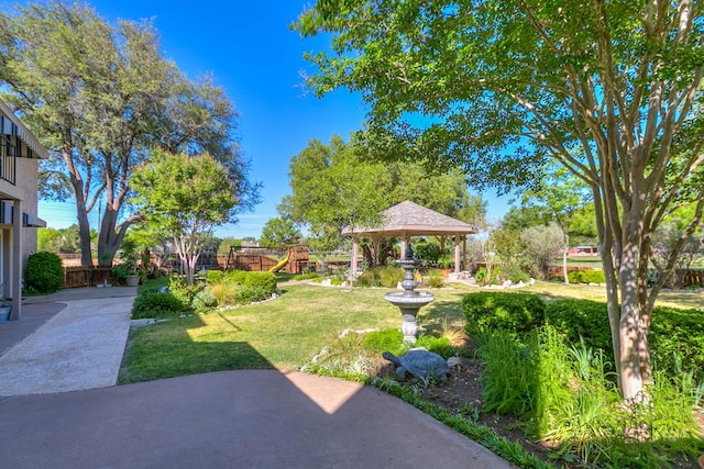 5202 Beverly Dr, San Angelo, TX 76904 - view of yard with a playground and a gazebo