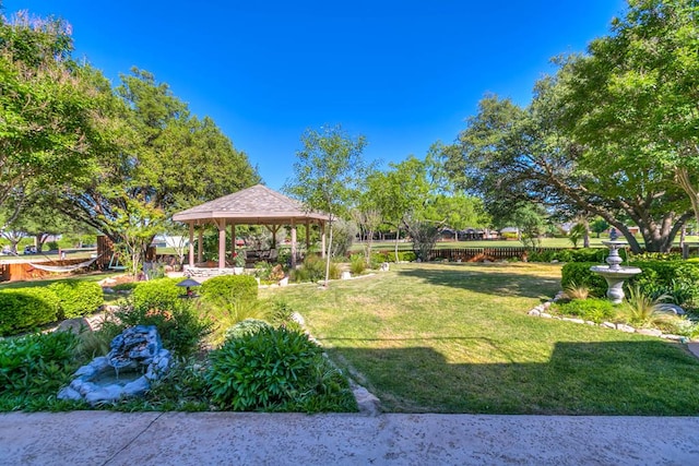5202 Beverly Dr, San Angelo, TX 76904 - view of community with a gazebo and a lawn