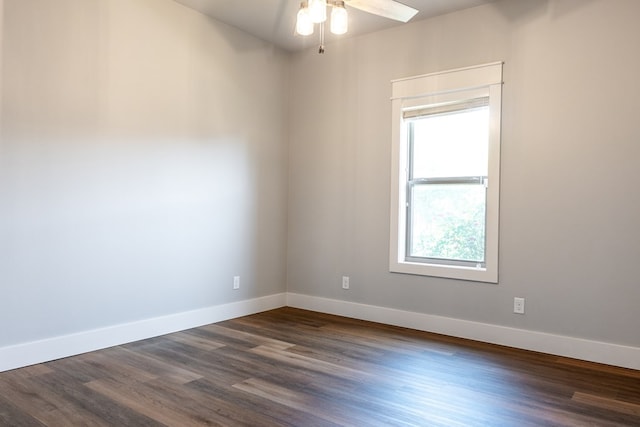 1906 Colonial Dr, San Angelo, TX 76904 - spare room featuring dark wood-type flooring and ceiling fan