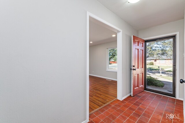 entrance foyer with tile patterned floors