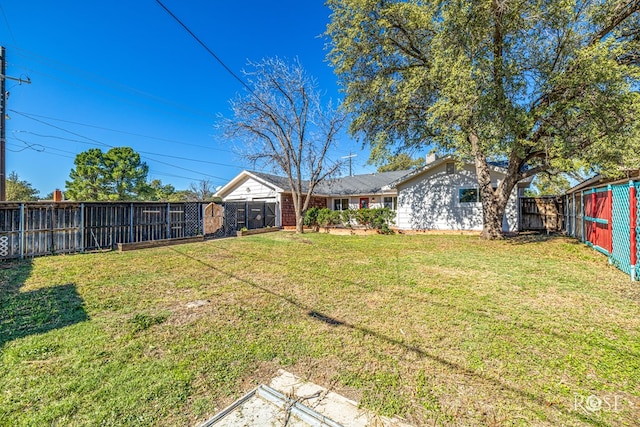 3119 Woodland Cir, San Angelo, TX 76904 - view of yard with a fenced backyard