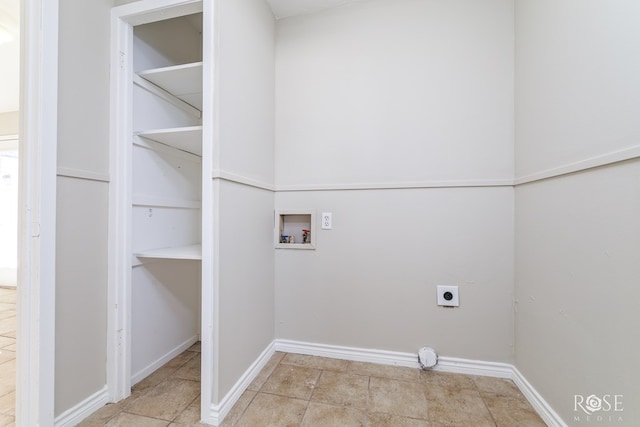 washroom featuring electric dryer hookup and washer hookup