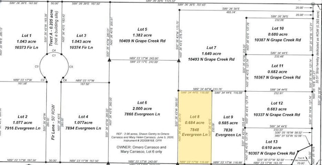 7848 N Evergreen Ln Unit 8, San Angelo TX, 76901 land for sale