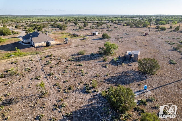 aerial view with a rural view