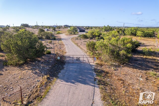 aerial view with a rural view