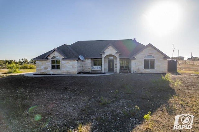 view of french country home