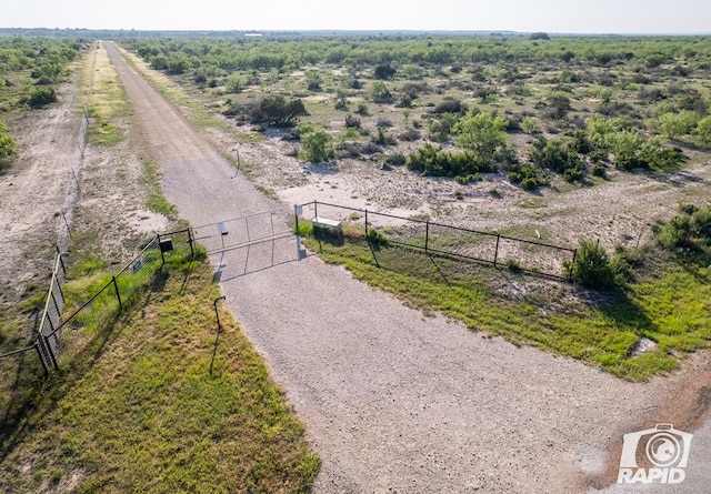 bird's eye view featuring a rural view