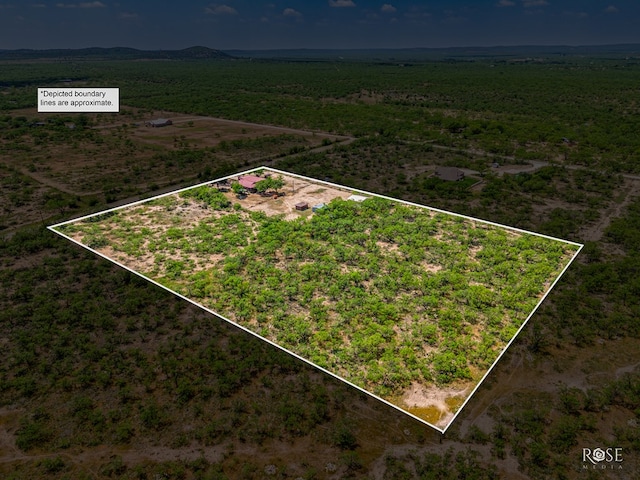 aerial view featuring a rural view