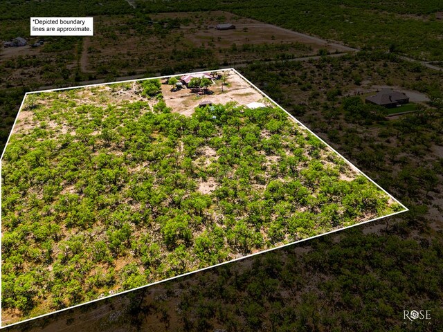 bird's eye view featuring a rural view