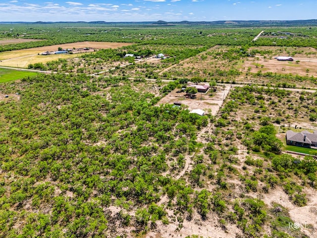 drone / aerial view with a rural view