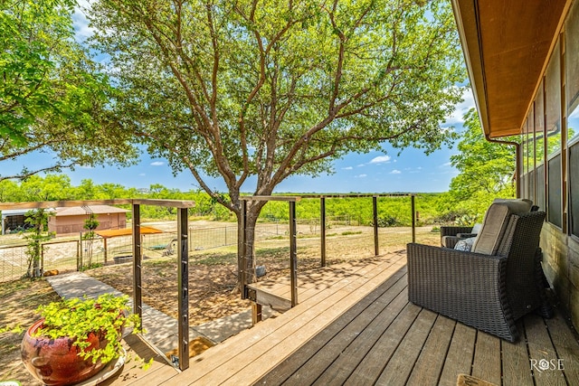 view of wooden terrace