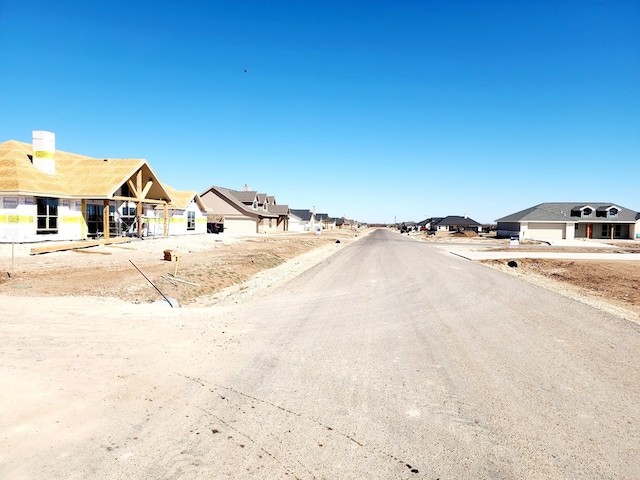 view of road featuring a residential view