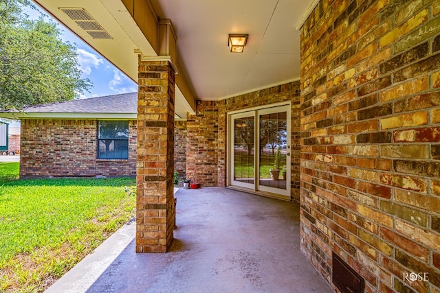 view of patio with visible vents