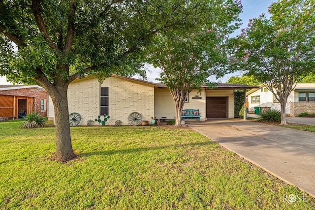 2519 Yale Ave, San Angelo, TX 76904 - ranch-style home featuring a garage, driveway, brick siding, and a front yard