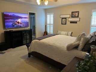 bedroom with ceiling fan