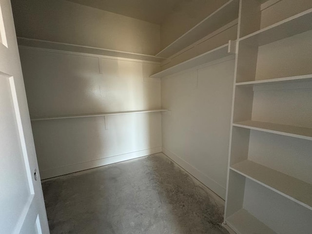 view of walk in closet